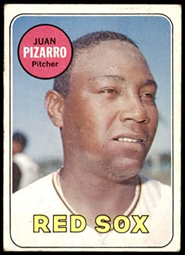 1969 Topps # 498 Juan Pizarro Boston Red Sox Dean's Cards 2 - Good Red Sox