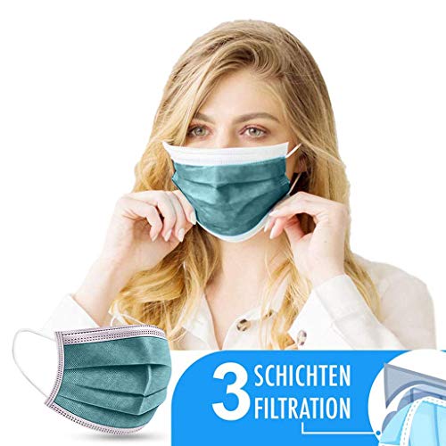 Greenfunny Face_Masks para adultos FACE_MASKS MÁQUIS descartáveis ​​descartáveis ​​para adultos garotas revestem 5t estético