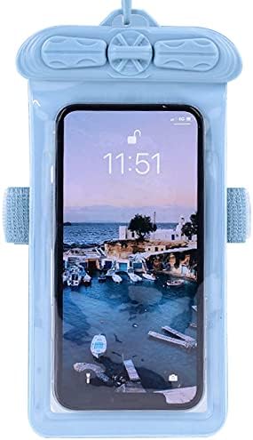 Caixa de telefone Vaxson, compatível com umidigi f1 tocar bolsa à prova d'água Bolsa seca [não protetor de tela Film] Blue