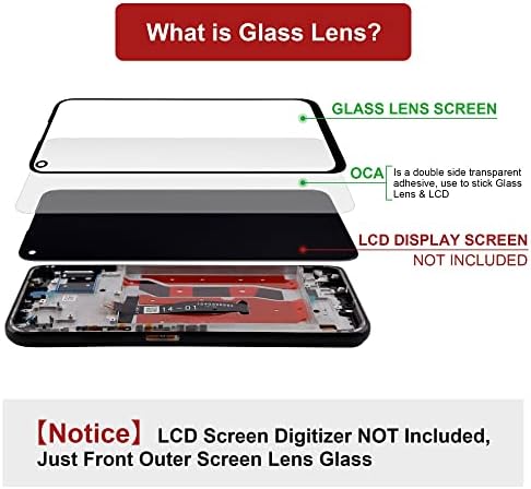 Swark Tela Front Vidro Externo Painel Lens Substituição +OCA Compatível com Tcl10L/Tcl10 Lite com kit de reparo
