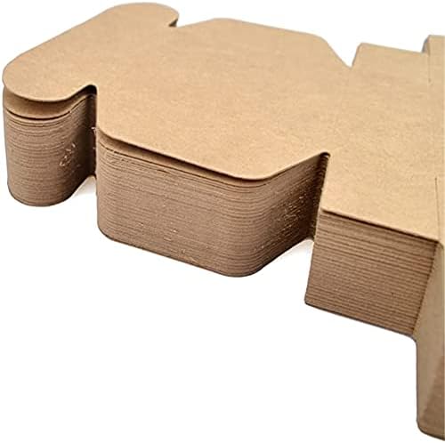 LKJYBG 50PCS Kraft Paper Box, Papel Gift Boxes com tampas para proposta de dama de honra Presentes de casamento CRAFTIÇÃO