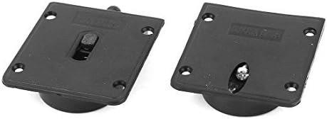 Aexit Black Plástico Placa de Hardware de Armário de Plástico 25 mm Diâmetro Porta deslizante Slides Slides Roller Conjunto