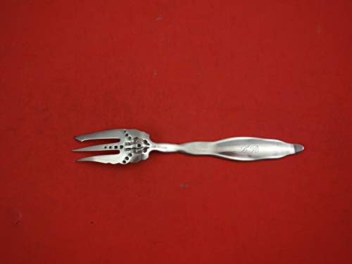 Lily of the Valley, badeirando Sterling Silver Pie Fork 3-Tine com miçangas 6 1/4