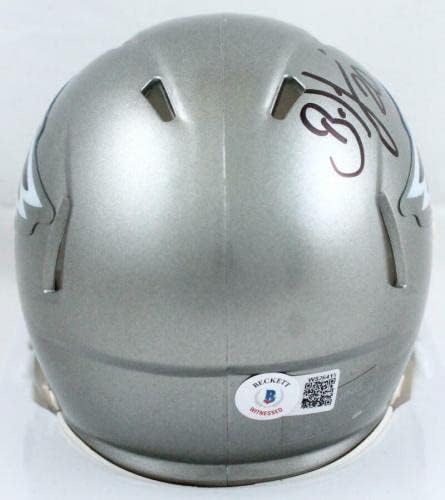 Brian Dawkins autografou a Philadelphia Eagles Flash Speed ​​Mini Capacete Holo - Mini Capacetes Autografados da NFL