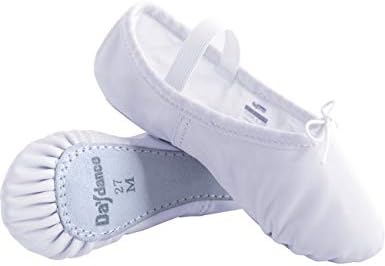 Daydance Genuine Leather Ballet Shoes Flipers de dança completa para crianças, criança, meninas, meninos