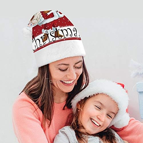 Chapéu de Papai Noel de Natal, Papai Noel Hat Hat Hat Hat para adultos, Hats de Natal de Comfort Unisex Comfort Para Festive Festive Festive Holiday Party Event
