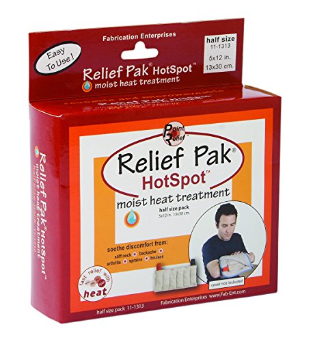 Alívio PAK-11-1313 Pacote de calor úmido para aliviar dores e dores de artrite, dor nas costas, cepas musculares, pescoço rígido, entorses, articulações rígidas, hematomas, dor geral e espasmos. Meia tamanho - 5 x 12