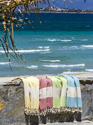 Toalha de praia turca do mar do marinho para adulto - conjunto de 4, algodão - Toalhas a granel de banho seco rápido com cores