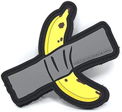 Tapela ducta Banana Art PVC Rubber Tactical Patch | Gancho engraçado e patch de loop