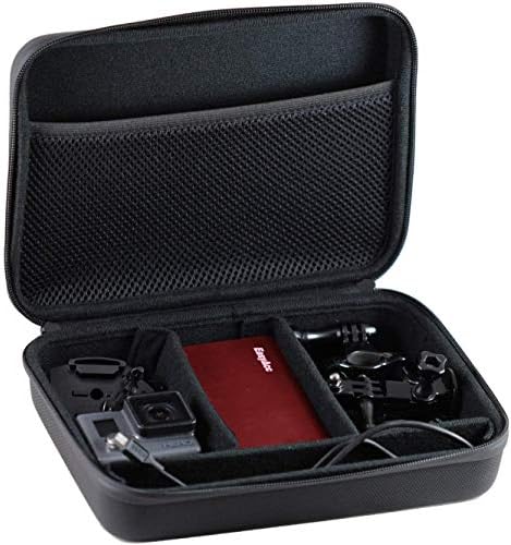 Navitech 8 em 1 Ação Câmera de acesso Kit Combo com estojo cinza - Compatível com APEMAN A79 Ação Camera