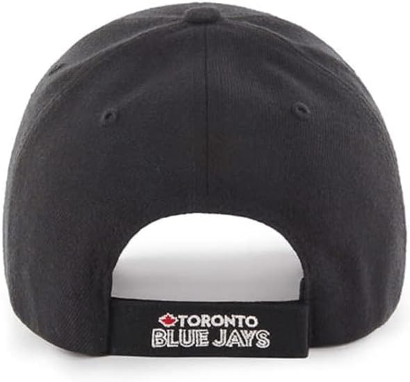 '47 Toronto Blue Jays Menções MVP MVP Ajustável Velcroback Black Hat With Team Color Logo