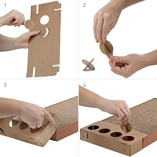 PetLinks Choice's Choice+ Cat Scratch Pad, Tecnologia de Infusão de Catnip - marrom, Double Wide