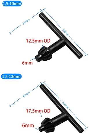 Chave de mandril de broca, tecla de chuck de mão T, broca universal chuck key, drill pressione kit de broca de broca de