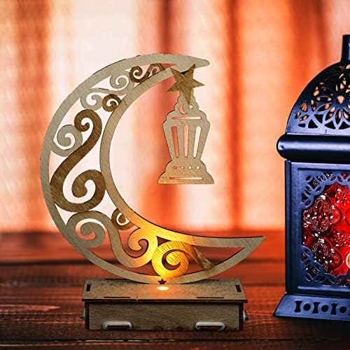 Nolitoy Party Muçulmana Fornece Ramadã Luz da Night Night Light 3D LOUN LOON LUZES DOLIGHT LUZES COM ORNAMENTOS DE