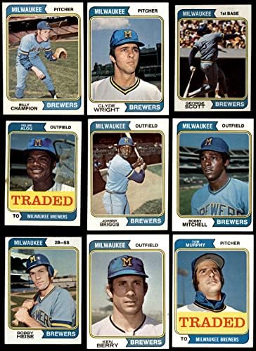 1974 Topps Milwaukee Brewers, perto da equipe, definiu Milwaukee Brewers ex