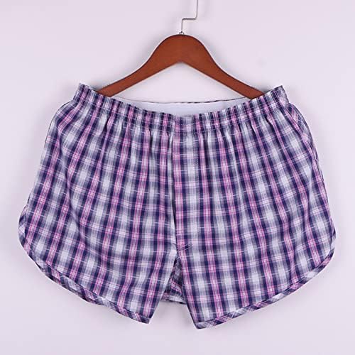 Roupa íntima masculina de tronco de tronco masculino de algodão solto shorts soltos shorts médios shorts cuecas de roupas íntimas de algodão para homens