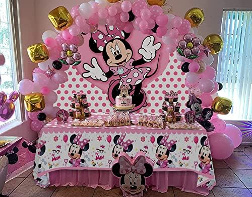 Foto rosa fofa pano de fundo 5x3ft e toalha de mesa doce 86x51 polegadas menina menina feliz aniversário festa decoração fotografia