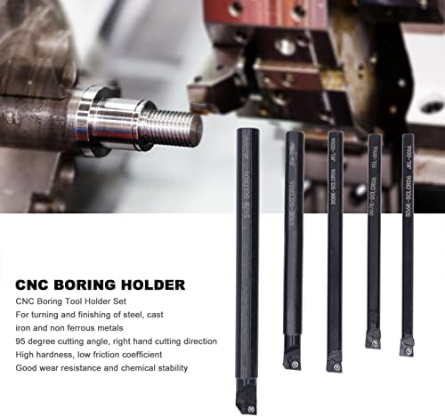 Titulares de ferramentas de torneamento do torno, suporte de perfuração CNC Conjunto de 95 graus ângulo de corte de alta