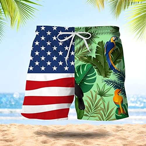 Turncos de natação masculinos No Mesh Liner mens Spring Summer Casual calças bandeira de retalhos impressos de retalhos significa placa