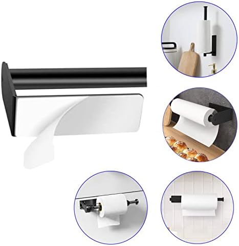 Tiras auto-adesivas, suporte para toalhas de papel substitui adesivos, tiras adesivas de substituição compatíveis com suporte