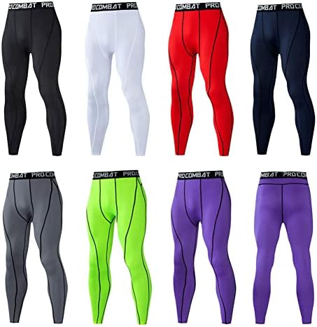Calças de compressão de ciclismo ao ar livre masculinas, calças justas, trepadeiras de ginástica de ginástica Baselayer Basellayer Sports