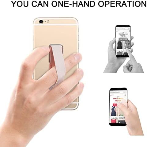 Correia de telefone, cisid 4 pcs portador de dedo do telefone Back do telefone com suporte adequado para iPhone Samsung e a maioria dos smartphones