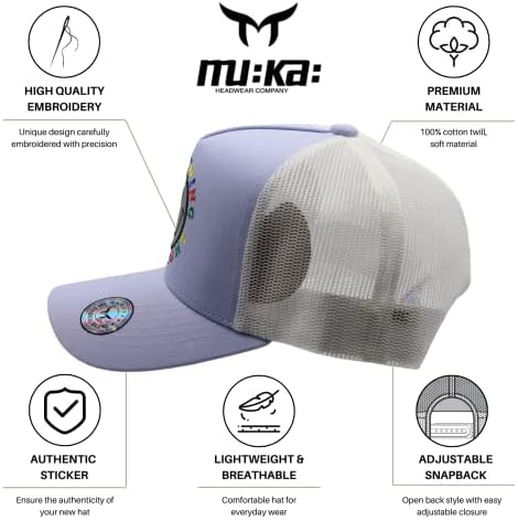 Muka Smiley Face Trucker Hat Streetwear Vintage 5 painéis Chapé
