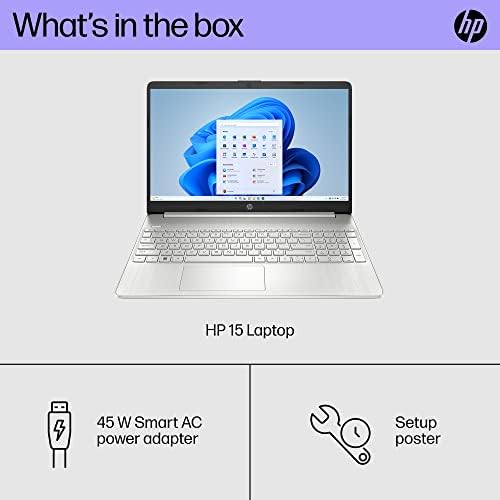 Laptop HP de 15 polegadas, tela FHD, 12ª geração Intel Core i5, 16 GB de RAM, 512 GB SSD, Intel Iris XE Graphics, Windows 11
