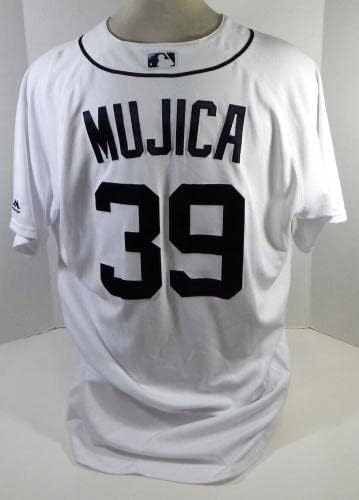 2017 Detroit Tigers Edward Mujica 39 Jogo emitido White Jersey 50 DP20901 - Jogo usado MLB Jerseys