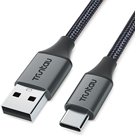 Cabo USB A a USB C, comprimento padrão do cabo de carregador Premium tipo C, Cabo de carregamento de dados de carregamento