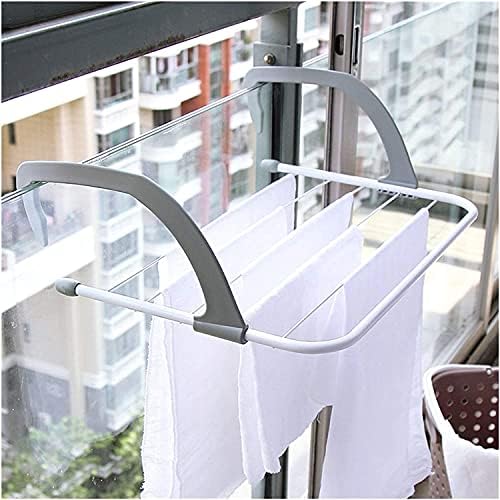 Zyhmw Roupas Airer dobrável rack de rack de banheiro produtos radiadores Roupas de toalha Roupas dobráveis ​​secador secador rack de secagem 5 barra de trilho para decoração de decoração de decoração