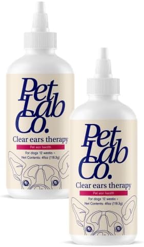 PETLAB Co. - Limpador de orelhas da terapia de orelhas claras para cães - Apoiando fermento, orelhas com coceira e