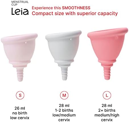 Leia Premium Soft Cup com caixa de transporte de metal | Ob/gyn projetado | Cervix baixo | Aro firme | Suporte muscular |