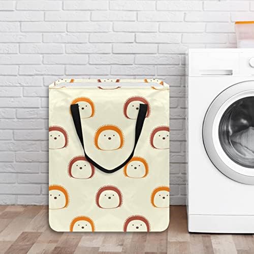 Cartoon Cute Hedgehog Print Print Collapsible Laundry Horse, 60l de lavanderia à prova d'água de roupas de lavar roupa de roupas de