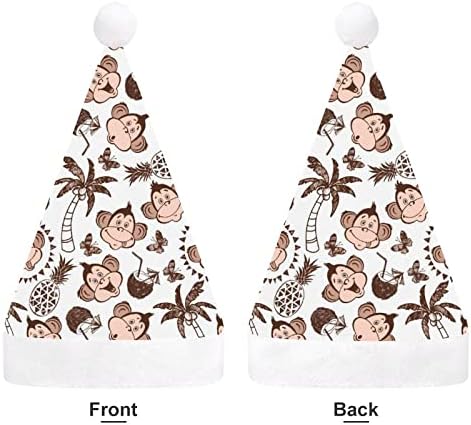 Monkey Pineapple Butterfly Coconut Christmas Hat chapéu Papai Noel Hats de Natal Função Chapéus para Mulheres/Homens