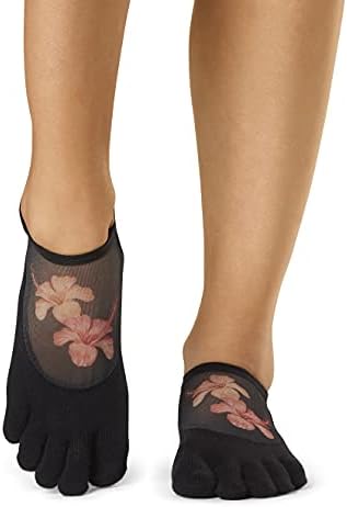 Toosox Grip Pilates Barre Socks - Non Slip Luna Full Toe para Yoga & Ballet