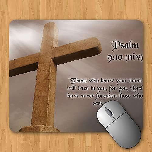 Salmo cruzado cristão 9:10 grande mousepad mouse pad grande ideia de presente