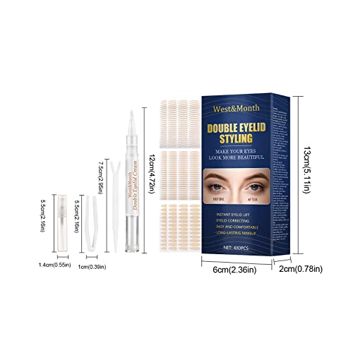 Scrub facial Double Makeup Kit Hastes de pálpebra adesivo Big Tape Eyelid & Tools Double Double com 5 ml de pilhas pálpebras