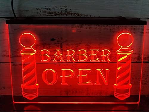 DVTEL Barber Shopneon Sign Modelo LED Modelagem Luzes Luminárias Luzes Luminadas Signboard
