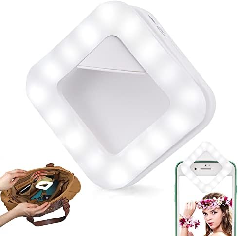 Luz de bolsa de bolsa sensor recarregável com clipe na luz do anel selfie, iluminar portátil sua bolsa, luminária de preenchimento