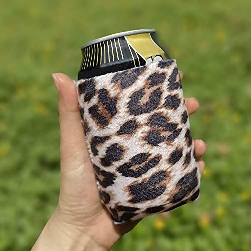 Conjunto de Okitchen de 3 luva de lata de cerveja de neoprene mais fria, manga isolada de lata para uma lata de cerveja gelada padrão de 12 oz garrafa de lã, lã de coral Super Mand Hand Sent