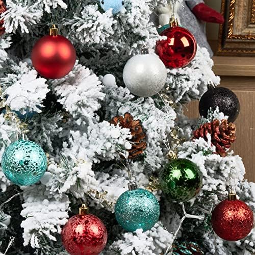 Babigo 20 pacote de enfeites de árvore de Natal Conjunto Bolas de Natal Surveras Balas de Baubles Conjunto com Pinheiros Bolas de Ornamentos de férias para decorações de Natal