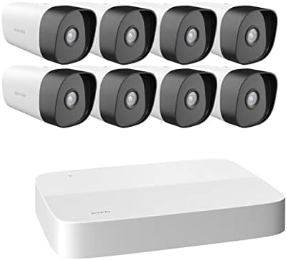 Sistema de câmeras de segurança de tenda home poe ao ar livre, câmera IP de 4MP Poe Bullet com 4K H.265 Poe NVR,