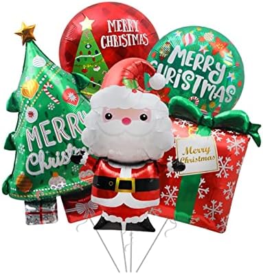 Decorações de Natal Balões de Natal Cruthes de Natal Lollipops Caixas de presente Santa Globo de Ouro Crianças favorecem