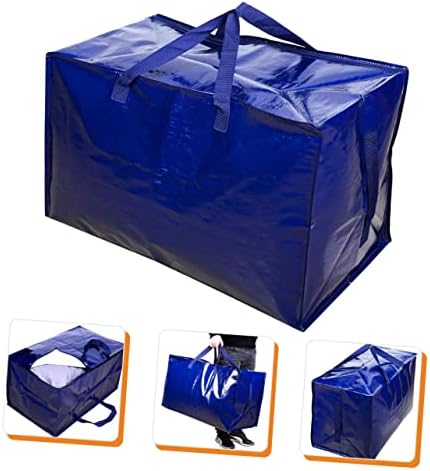 Bolsa de movimentação de empacotamento de empacotamento de sacolas de mochila de viagem para roupas Bolsa de mochila grande para sacola de armazenamento de colcha para viajar Bolsas de armazenamento movendo bolsa de bagagem de cama para bagagem para movimentação de bolso azul