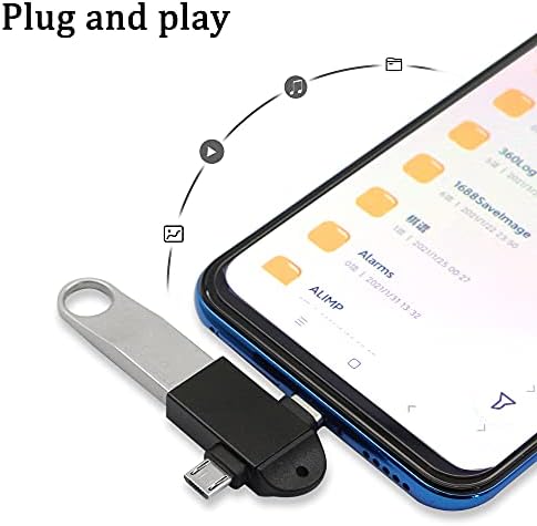 Pngknyocn 2 em 1 conversor OTG USB 3.0 para micro USB e adaptador tipo C para telefones celulares ou tablets
