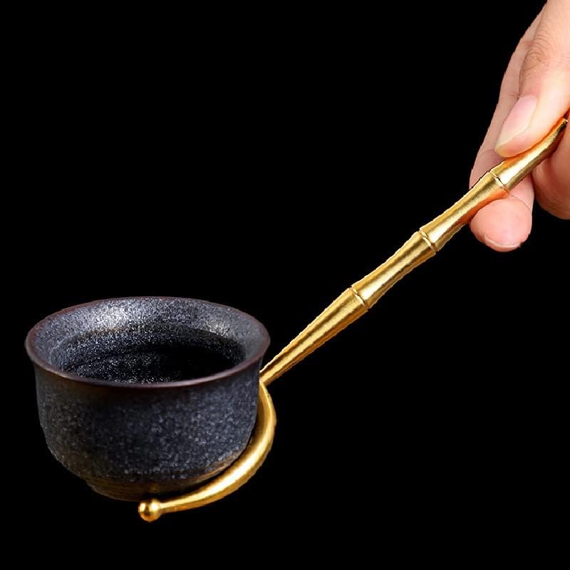 Houkai Brass Seis cavalheiros Kungfu Conjunto de chá Acessórios Cerimônia de chá japonês Ferramentas de chá para lavar chá de chá