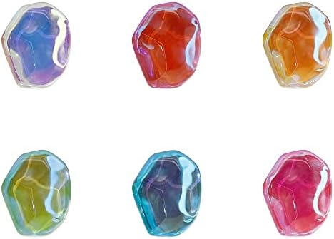 20pcs Crystal Rhienstone Glass Beauty Ornamentos de beleza aurora hatchet hatchet em forma de ovo Aurora iridescência em forma especial