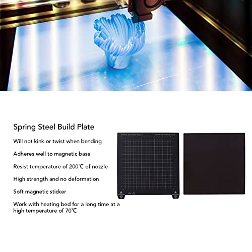 Placa de construção magnética de aço da mola, PLA ABS para impressão 3D Folha de aço de mola de mola de resistência prática