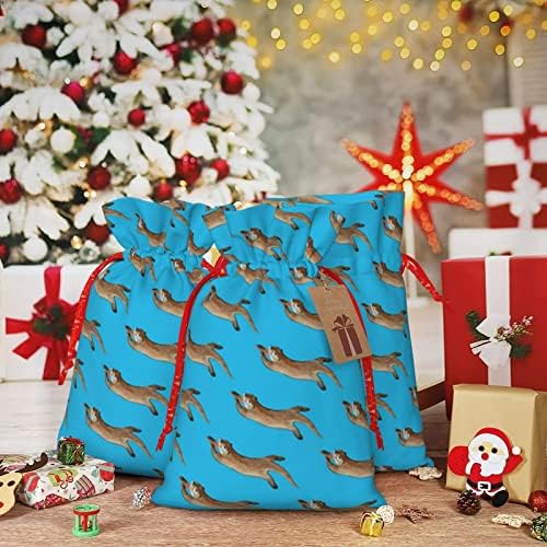 Sacos de presentes de Natal de cordões significativos Presentes bolsas de embrulho de bolsas de embrulho de presentes de natal, bolsas